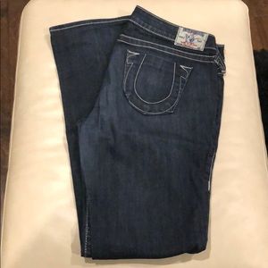 True Religion Straight Leg Blue Jeans